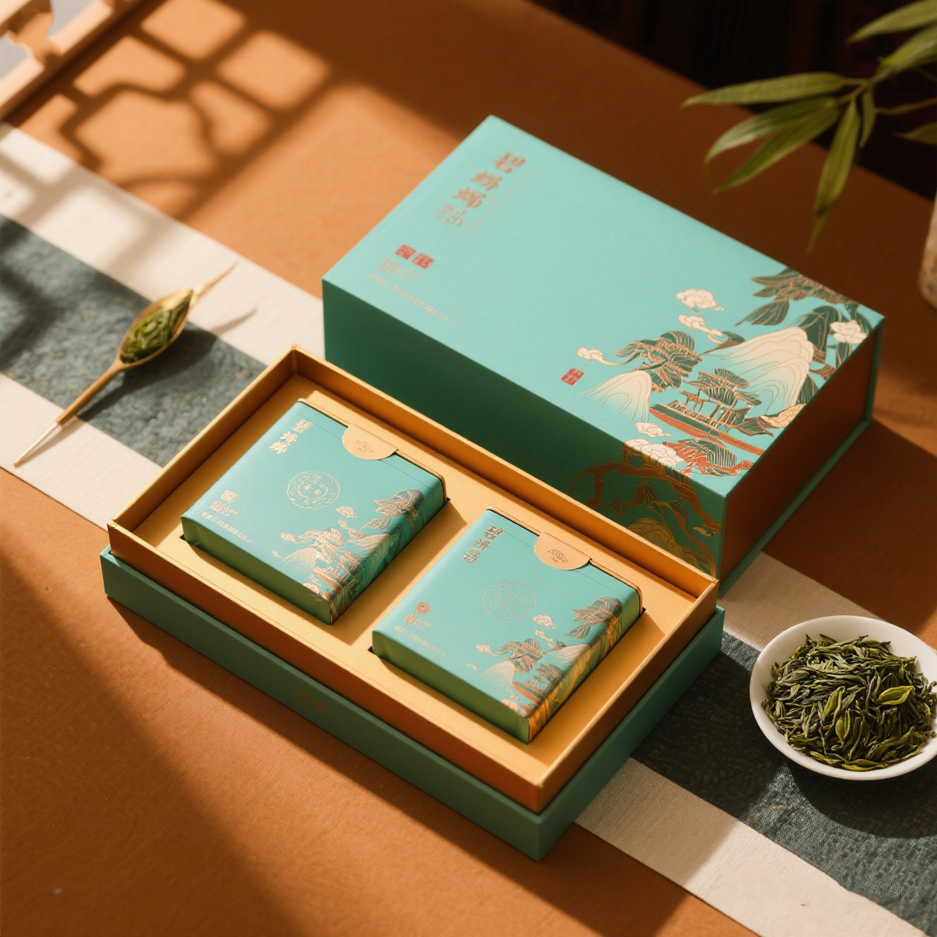创帝绿茶福韵碧螺春茶叶礼盒装特级2025新茶送长辈爸爸父亲节礼物120g